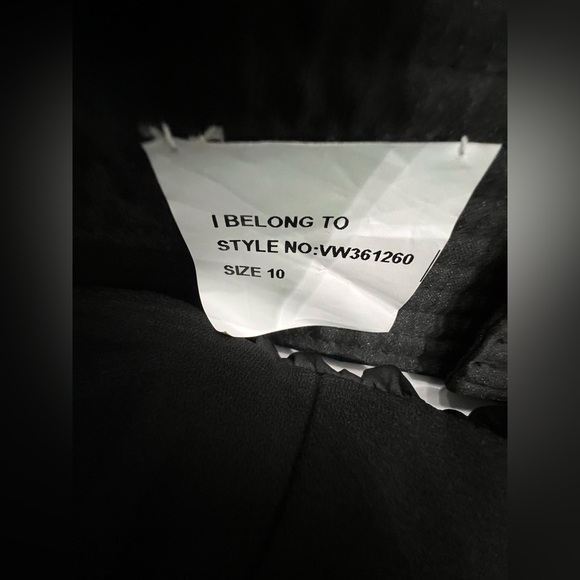 WHITE by VERA WANG satin one shoulder dress Black women's size 10 S494 - Picture 3 of 4